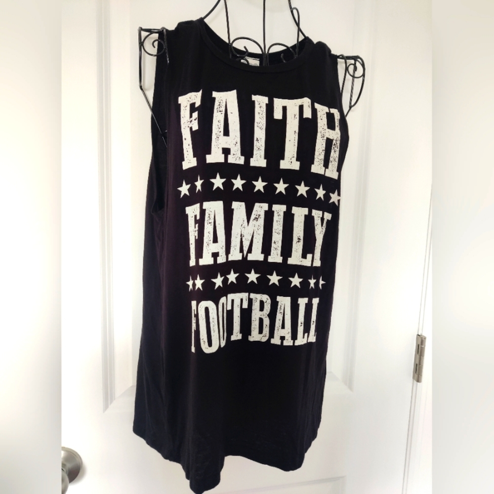 Colorbear Faith Family Football muscle tank